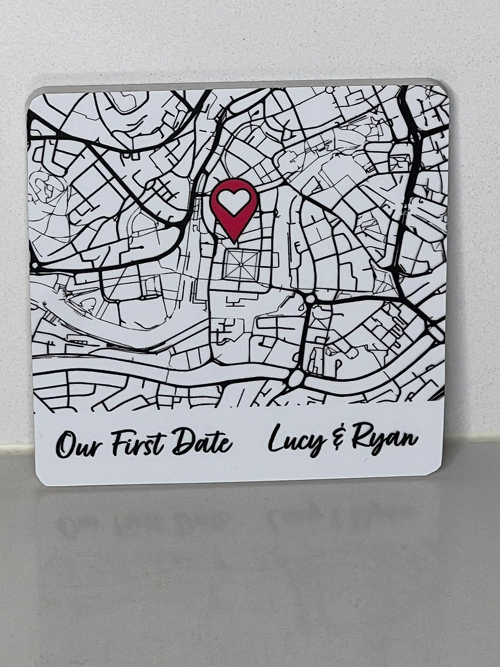 Personalised Our First Date Coaster Valentines Gift
