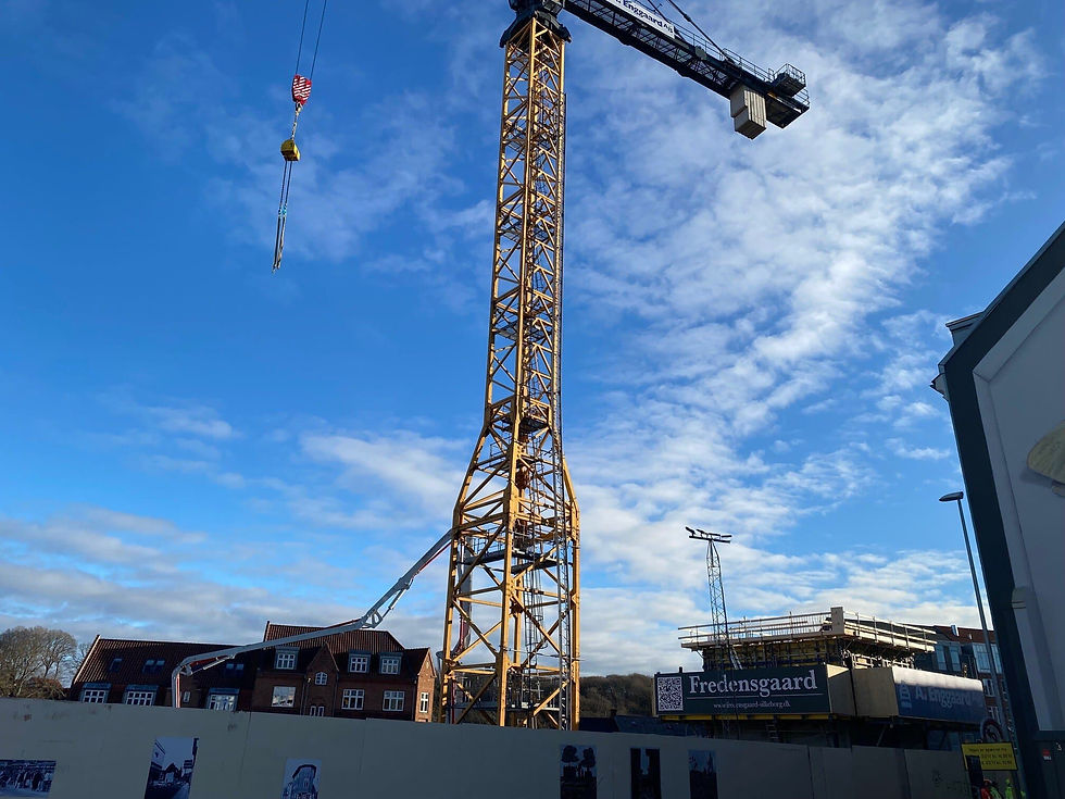 1. støbning fra vores klatreplatform