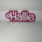 Personalised Barbie Style Acrylic Name Door Sign