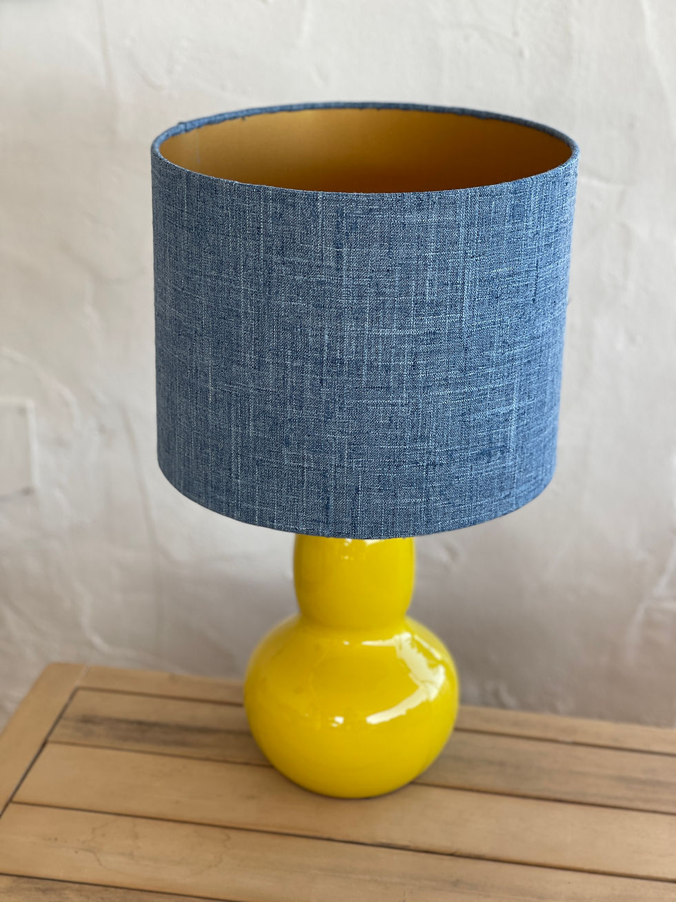 Yellow ceramic lamp base