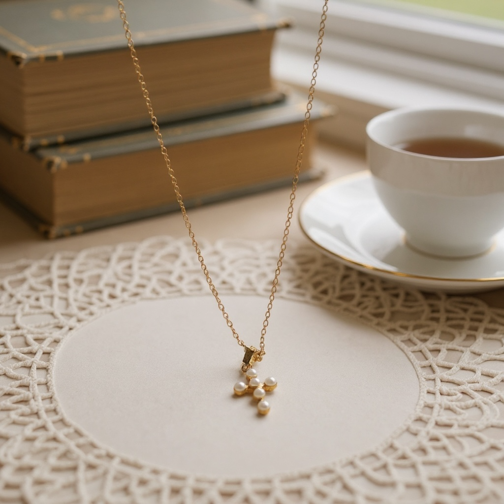 Little cross pendant neklace