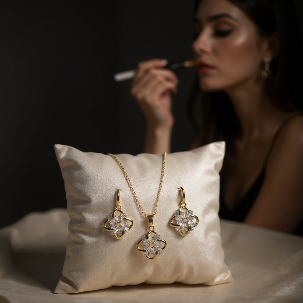 Gold flower set