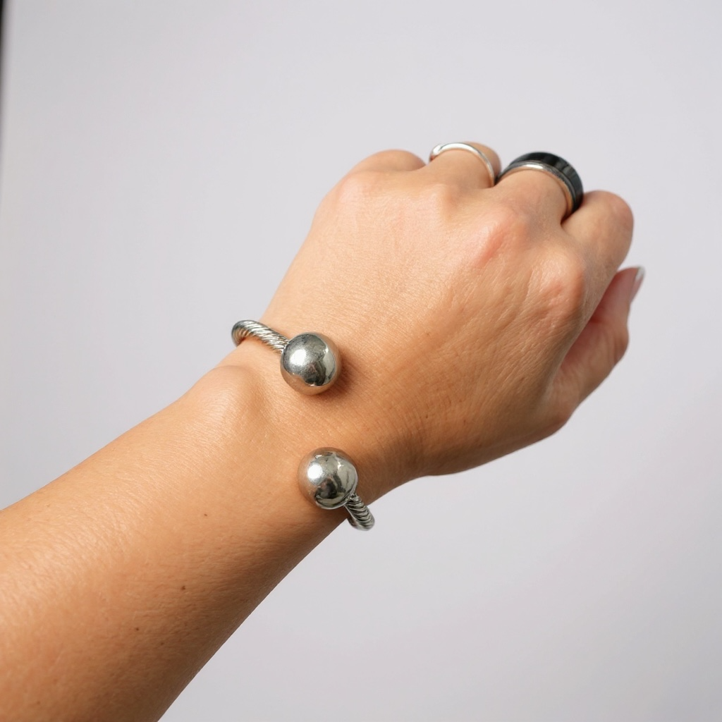 Dots ball cuff Bangles
