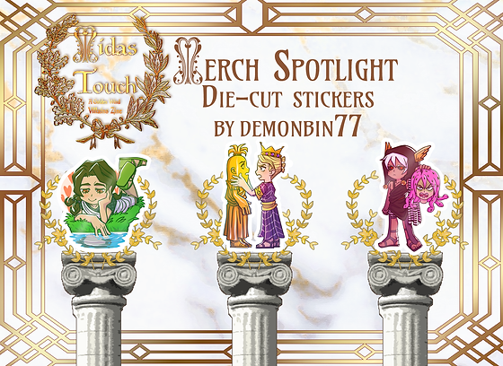 midas touch merch spotlight jjba stickers