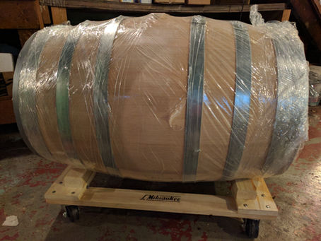 Homemade Oak Barrel Dolly