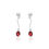 Thumbnail: Handcrafted Garnet Dangle Earrings in 925 Sterling Silver