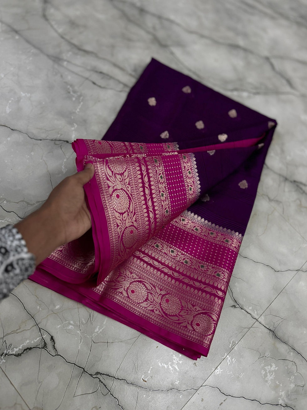 Banarasi Crepe Georgette Silk Saree Code- AGT0029