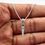 Thumbnail: 925 Sterling Silver Sword Pendant, Vintage Silver Dagger Pendant
