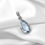 Thumbnail: Pear Sky Blue Topaz Gemstone Pendant in 925 Sterling Silver – 1.5 Inch
