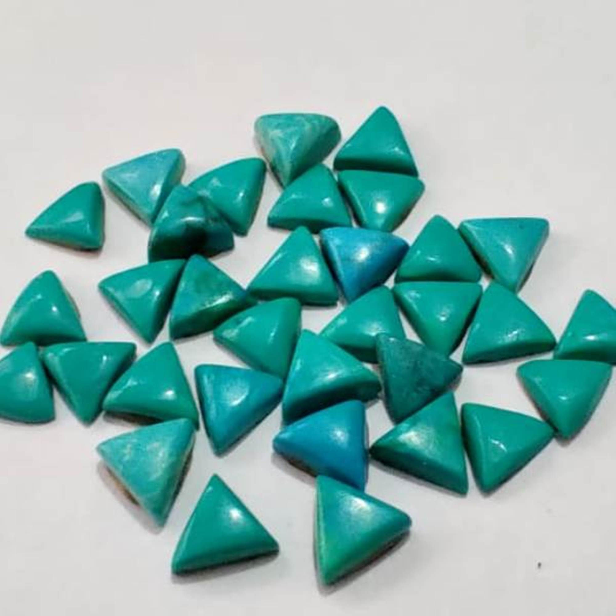 7mm/8mm/9mm/10mm Natural Tibetan Turquoise Triangle Shape Flat Back Cabochon