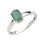 Thumbnail: Natural Emerald Gemstone 925 Sterling Silver Women Ring US Size-7