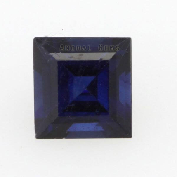 Thumbnail: 2mm/3mm Natural Blue Sapphire Square Cut Faceted Loose Gemstone