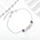 Thumbnail: 925 Sterling Silver Pearl & Tanzanite Bracelet – 7 Inch Elegance