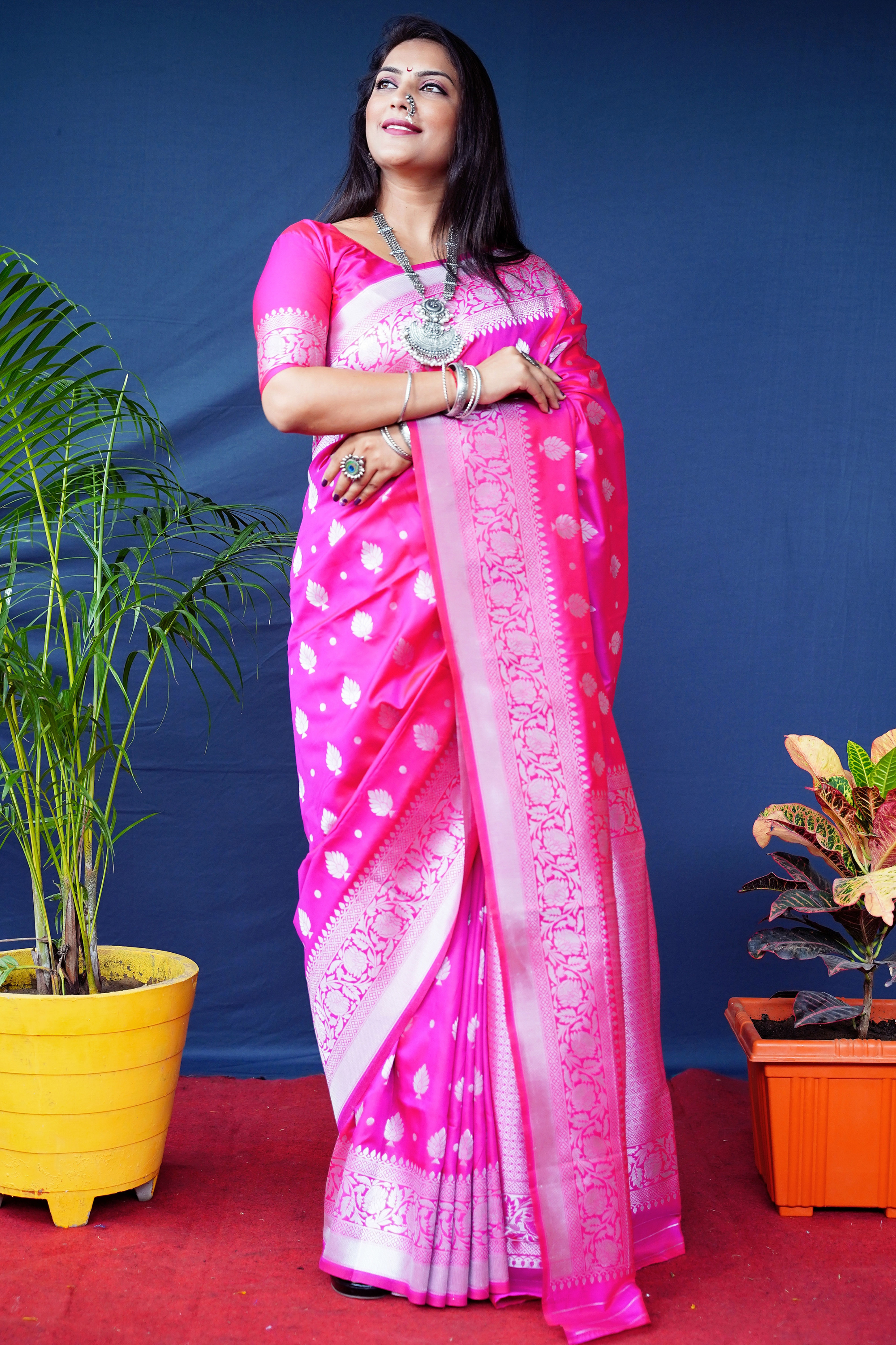 Fituri Soft Banarasi Silk Weaving Saree Code- AGT0315
