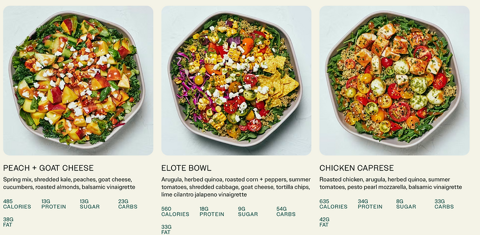 Sweetgreen Featured Bowls