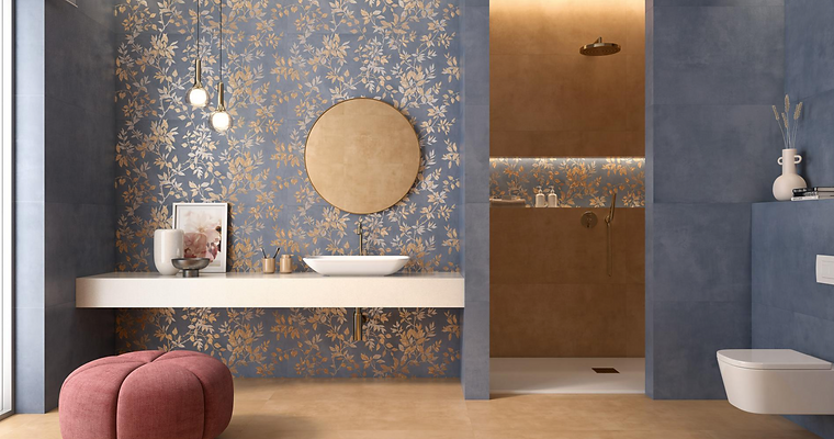 Nara eleganza blu Pamesa - Carrelage effet végétaux