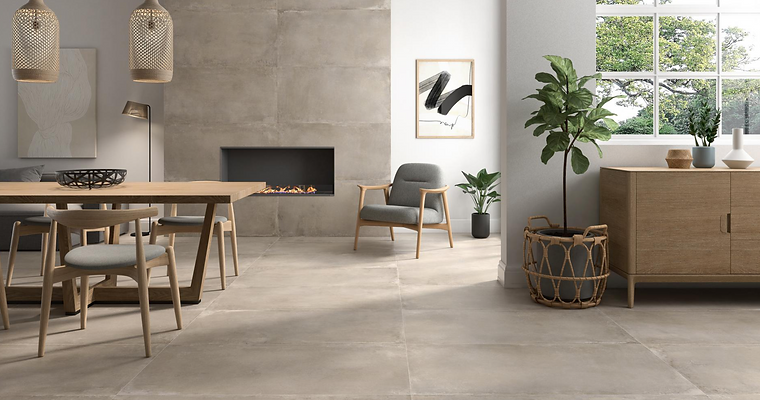 Alpha marfil Pamesa - sol intérieur effet béton