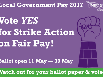 UNISON Members to be Balloted for Industrial Action
