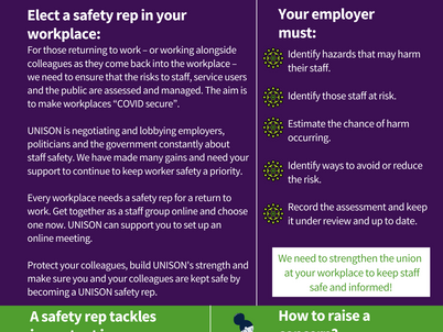 The water isn’t safe - Health & Safety briefing 1st July 2020