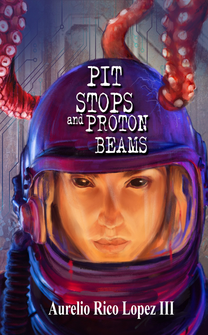Book cover of a woman in space suit and Tentacles