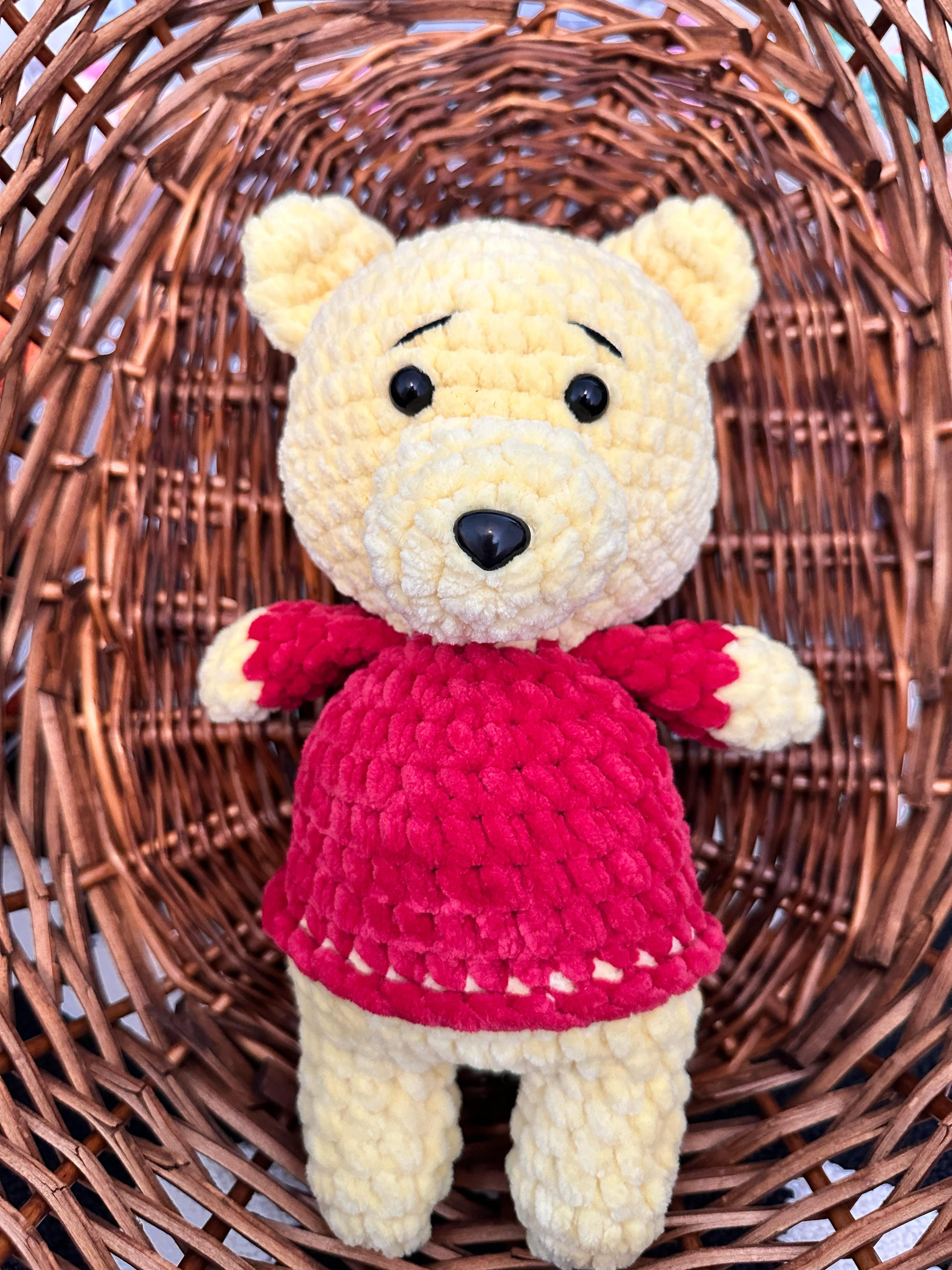 A Very Cuddly Friend: Plush Velvet Amigurumi Bear