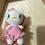 Thumbnail: Handcrafted Cuteness: Amigurumi Kitty Keychain in Pink Dress