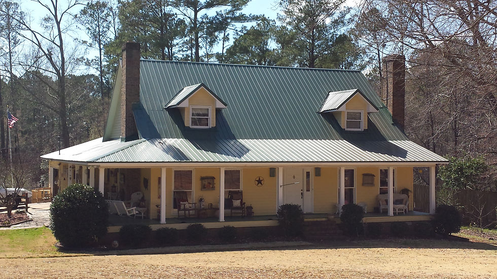 Evergreen low rib metal roof