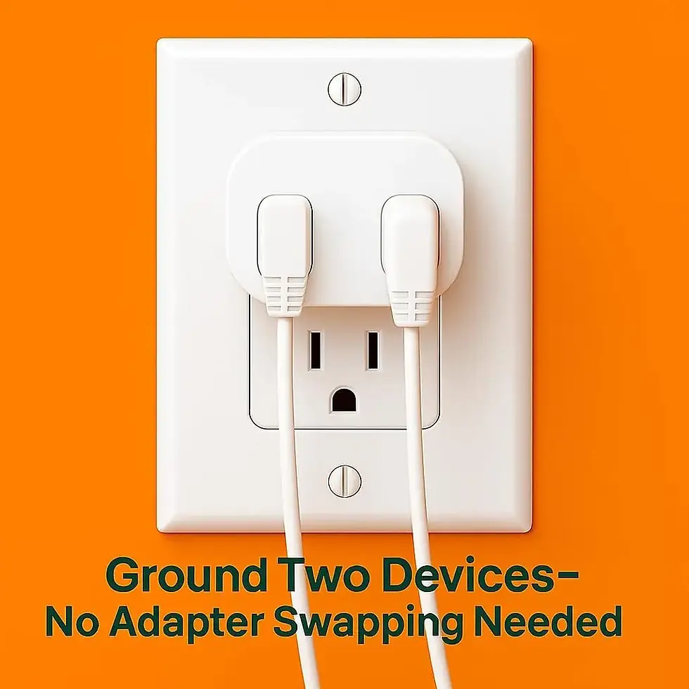 Thumbnail: Grounding Plug Adapter – Dual Port, Secure & Travel-Ready