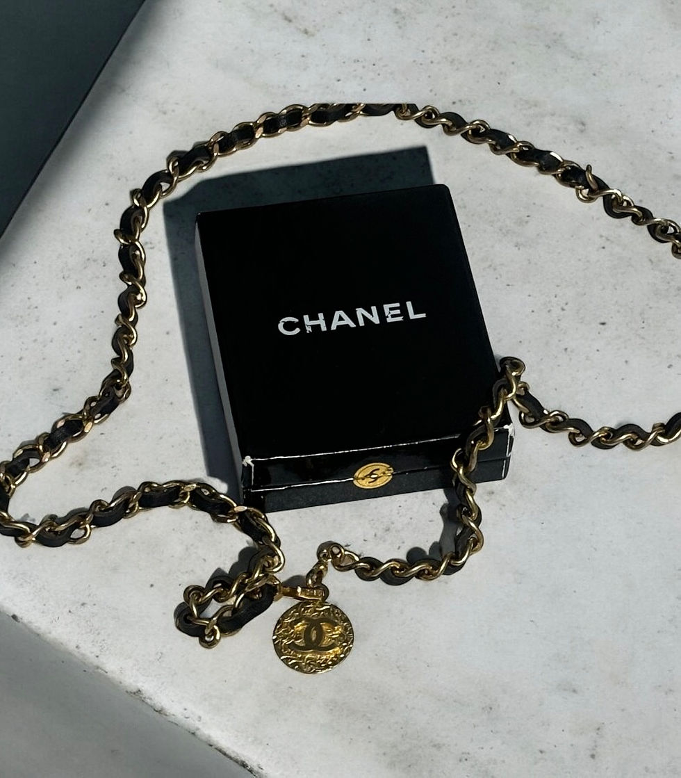 Miniatura: 1982’ CHANEL Chain Belt or Necklace Coco Mark Gold