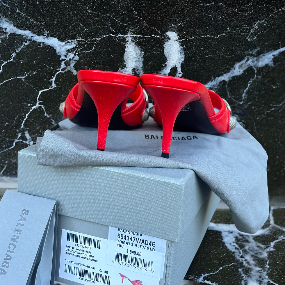 Miniatura: Red Balenciaga Cagole Slip Ons