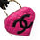 Thumbnail: CHANEL Hot Pink/Black CC Heart Top Handle Bag