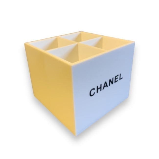 CHANEL Acrylic Brush/Makeup Holder & Original Box
