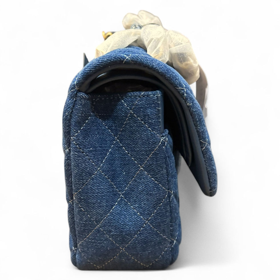 Миниатюра: VIP/GWP Denim Quilted Double Flap Bag