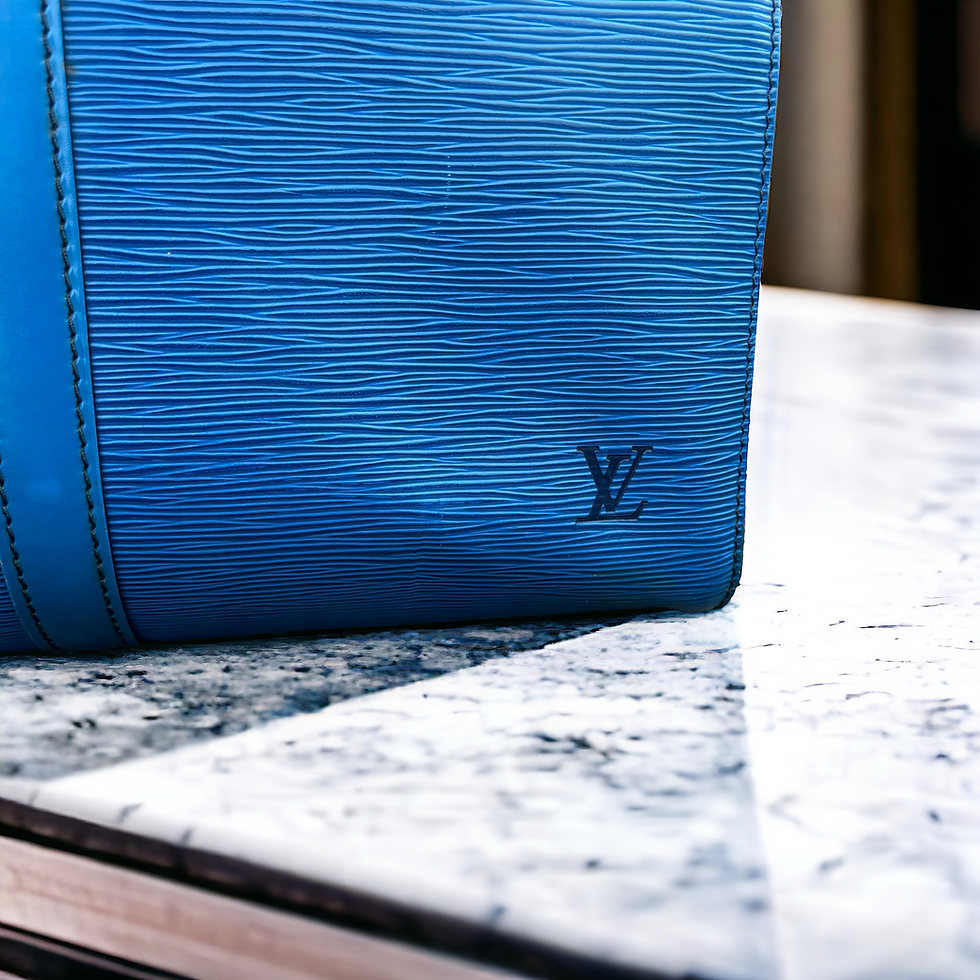 Thumbnail: Vintage Blue Epi Louis Vuitton Keepall 50 Bandouliere