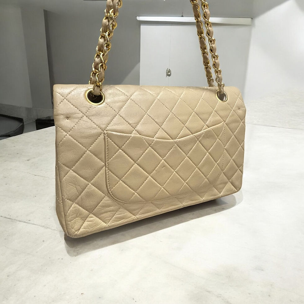 Miniature : Sac à rabat double CHANEL vintage 1989