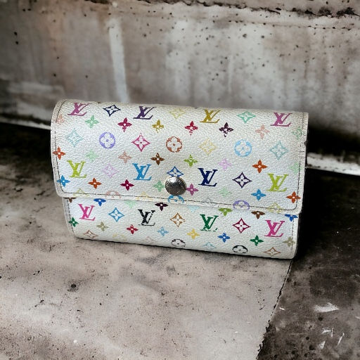 Miniaturbild: Vintage White Monogram Louis Vuitton Alexandra Wallet