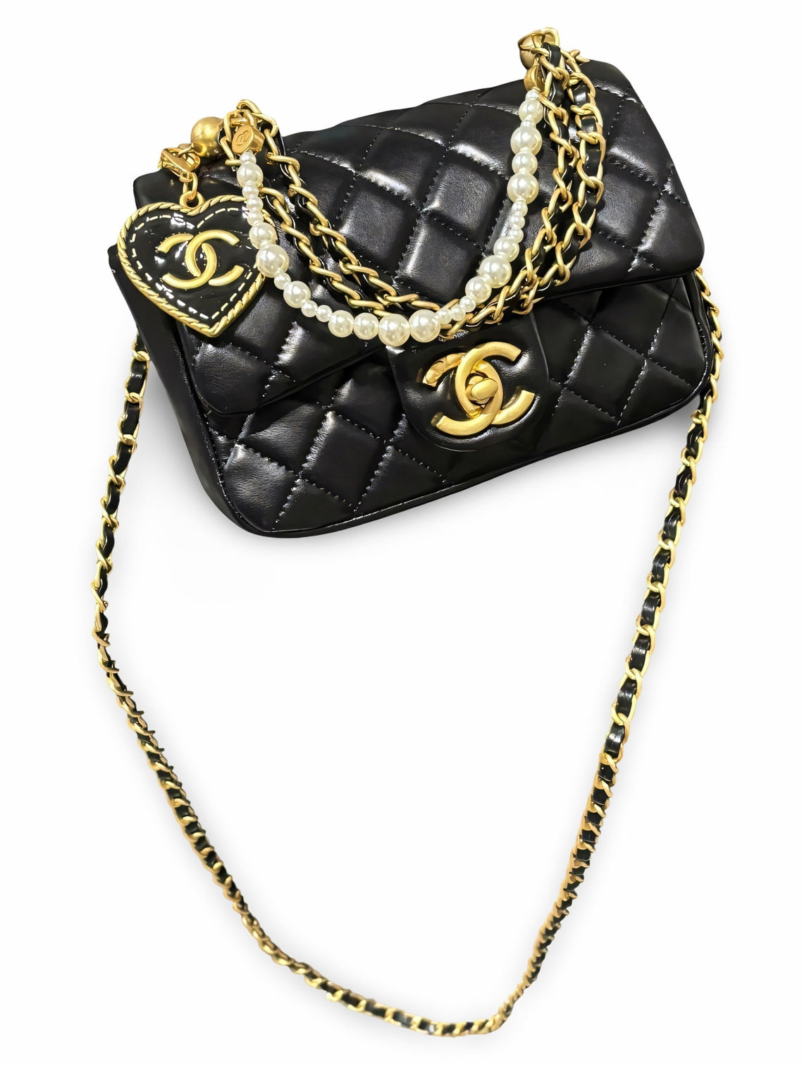 VIP/GWP Black Mini Maxi Quilted Bag