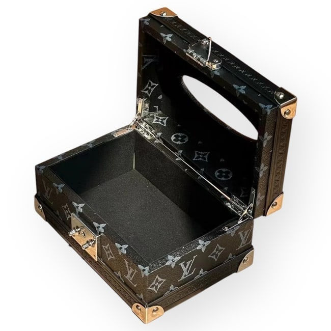 Thumbnail: Louis Vuitton Black Mono Murakami/Silver Tissue Holder