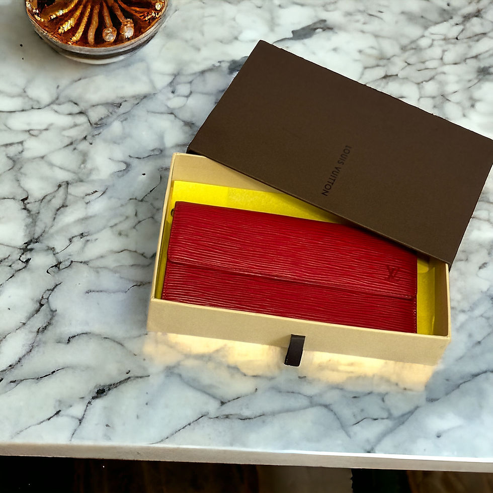 Miniature : Portefeuille long à pression rouge Louis Vuitton