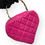 Thumbnail: CHANEL Hot Pink/Black CC Heart Top Handle Bag