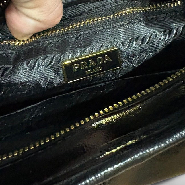Thumbnail: VIP/GWP Black Logo Zip Tote Shoulder Bag
