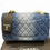 Thumbnail: Quilted Washed Denim Double Flap & Box