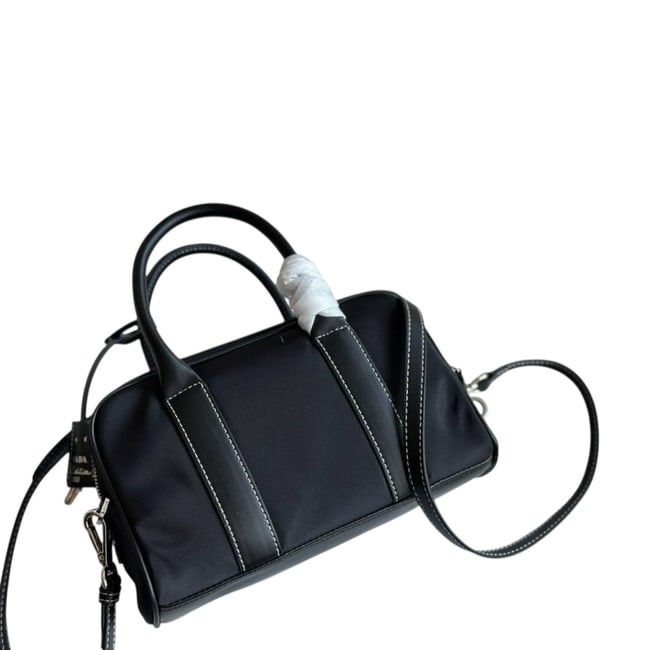 Thumbnail: Prada Black and Silver Mini Boston Bag – Iconic Designer Bag with Chain Strap