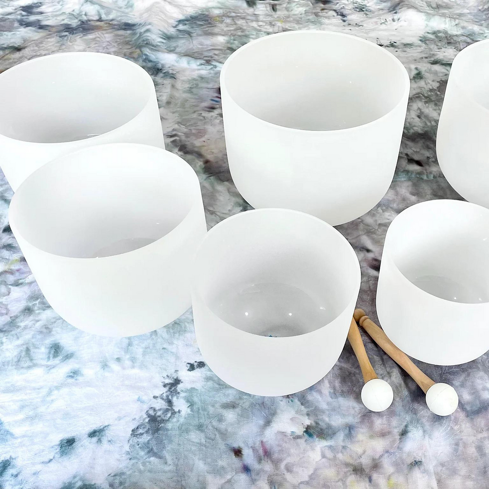 Crystal singing bowls