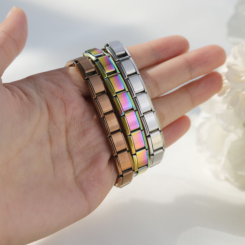 Thumbnail: Hapiship New Women's Jewelry 9mm Width Itanlian Elastic Charm Bracelet Fashion S