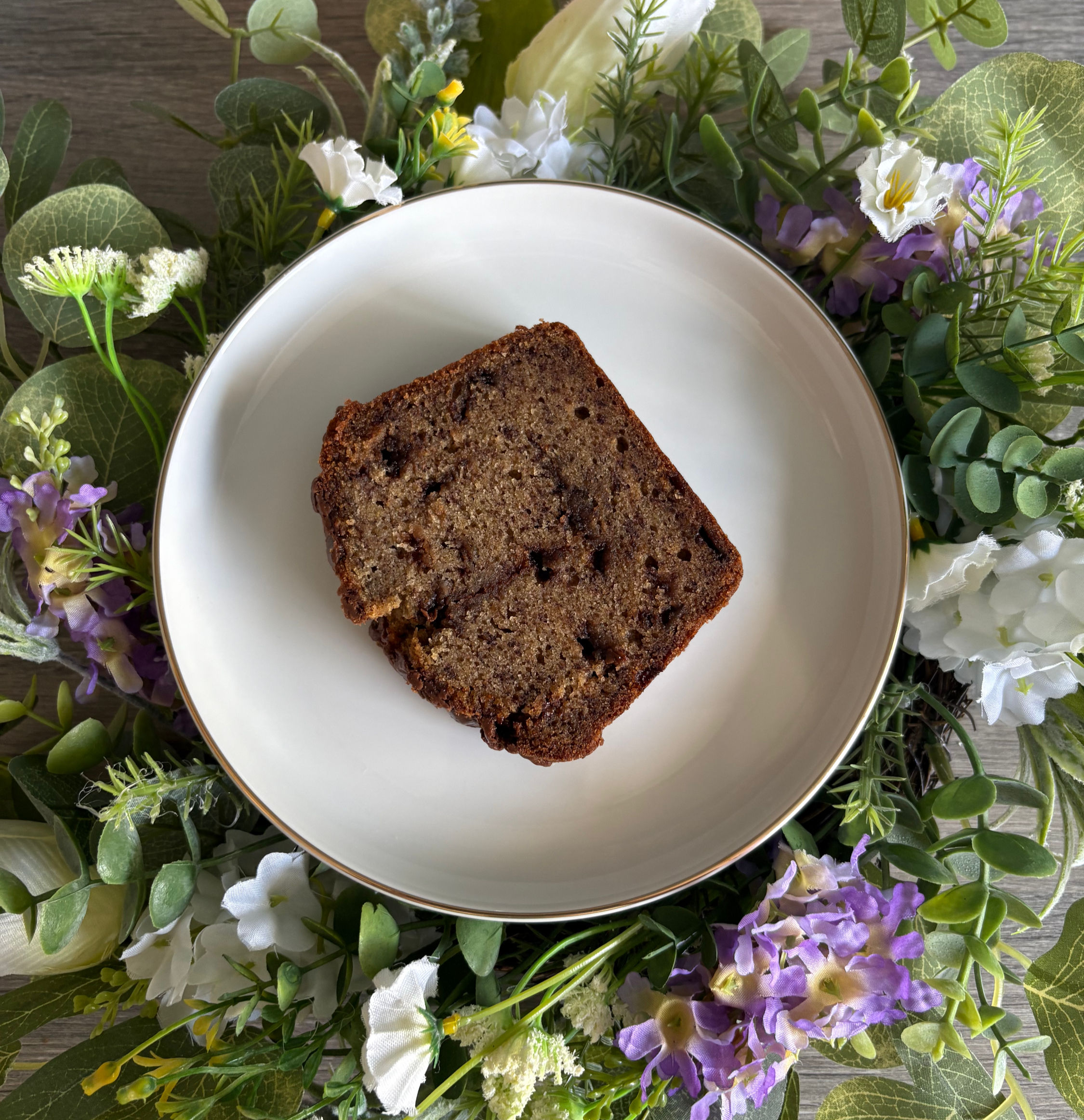 Banana and Milk Choc Chip Cake