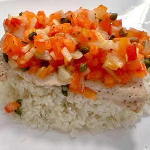 Matecumbe Dogfish with Coconut Rice | Simple & Vibrant
