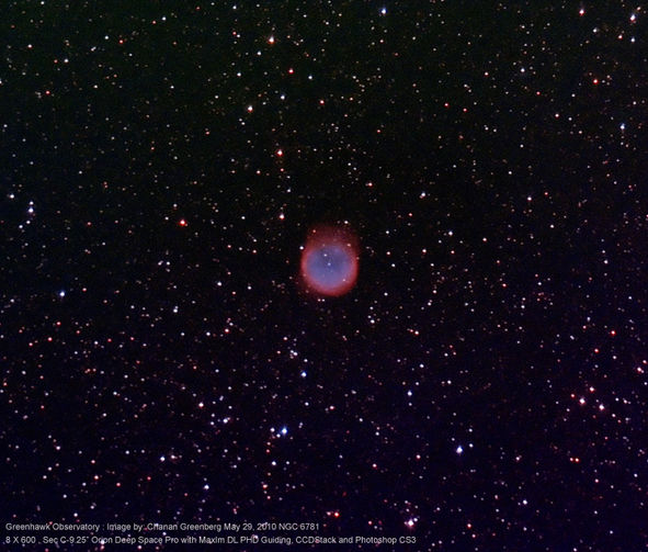 NGC 6781, a bubble-like planetary nebula in the constellation Aquila