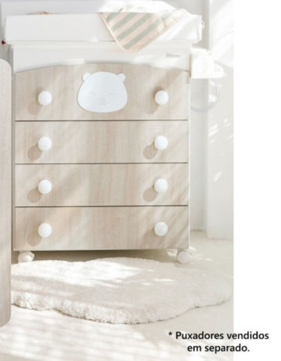 Miniatura: CÓMODA-BANHEIRA DREAM BEAR ROBLE VERSO / BRANCO MATE