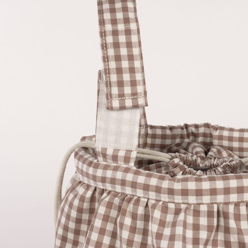 Miniatura: Bolsa Bucket Praliné Vichy Walking Mum